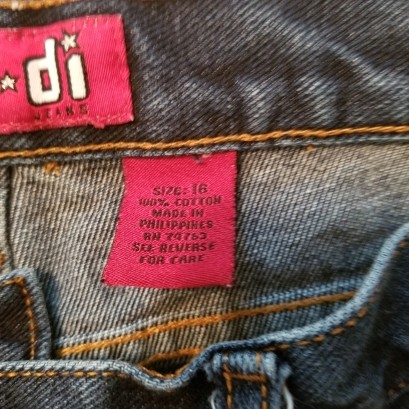 Vintage Zana Di High-Waisted Flare Jeans Size 16 Dark Wash Y2K 38x30 - Picture 7 of 8